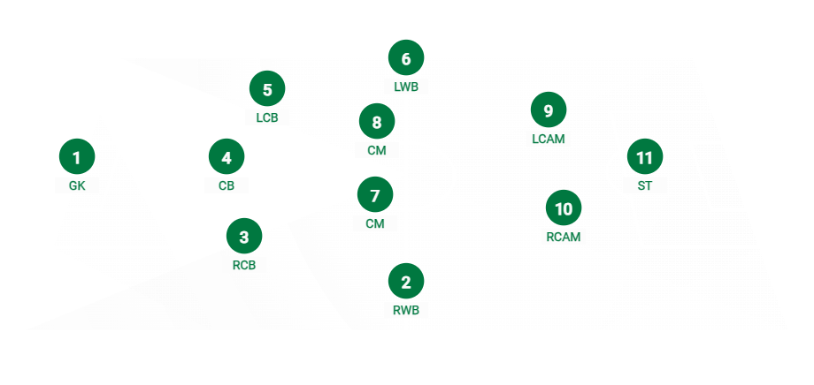 Football formation lineup Panathinaikos FC