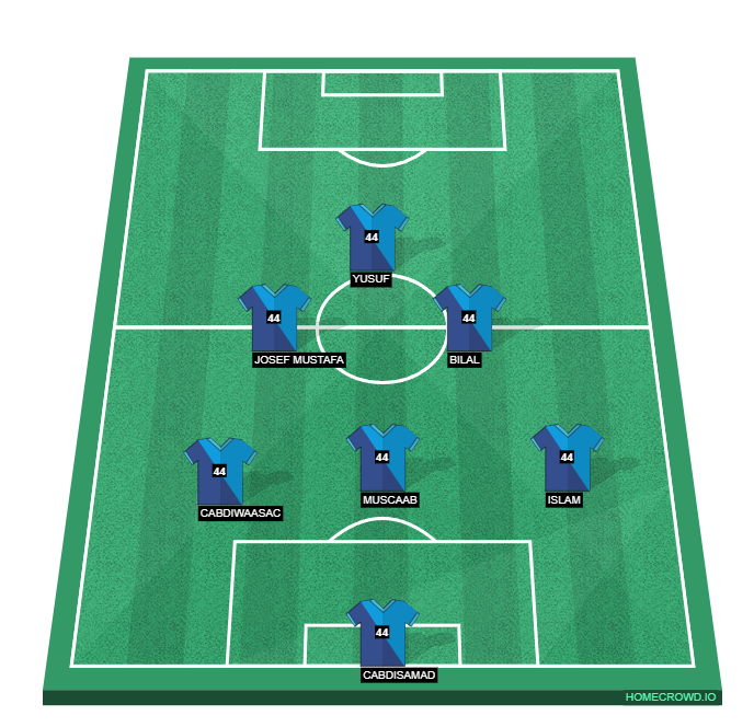 Football formation line-up Försvar Alealiber IF 4-4-1-1