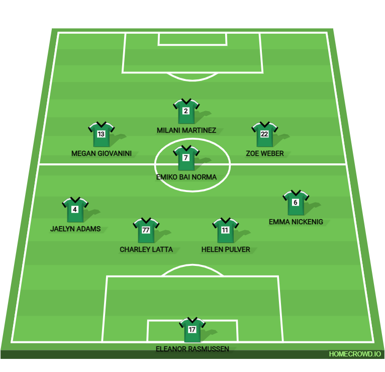 football formation lineup 4-3-1