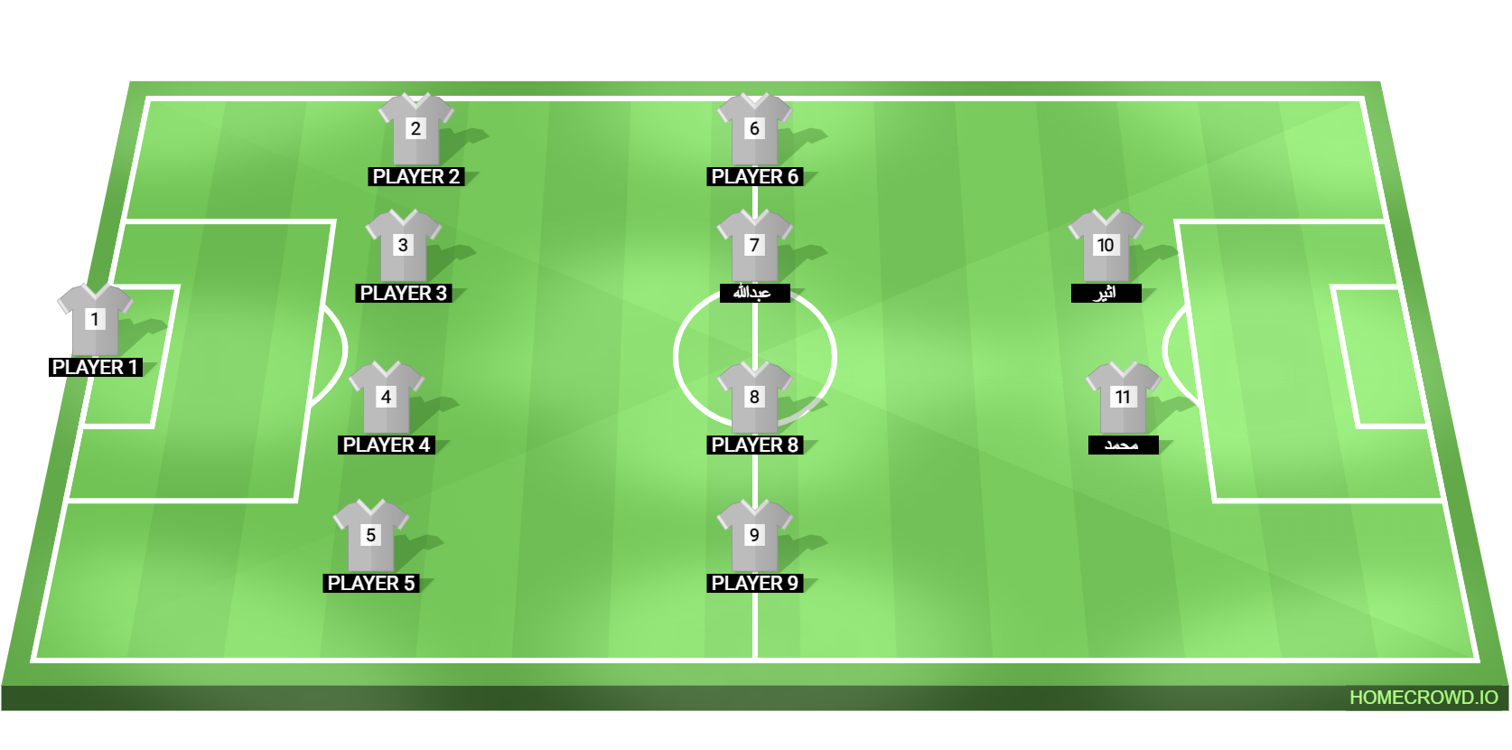 Football formation lineup 675