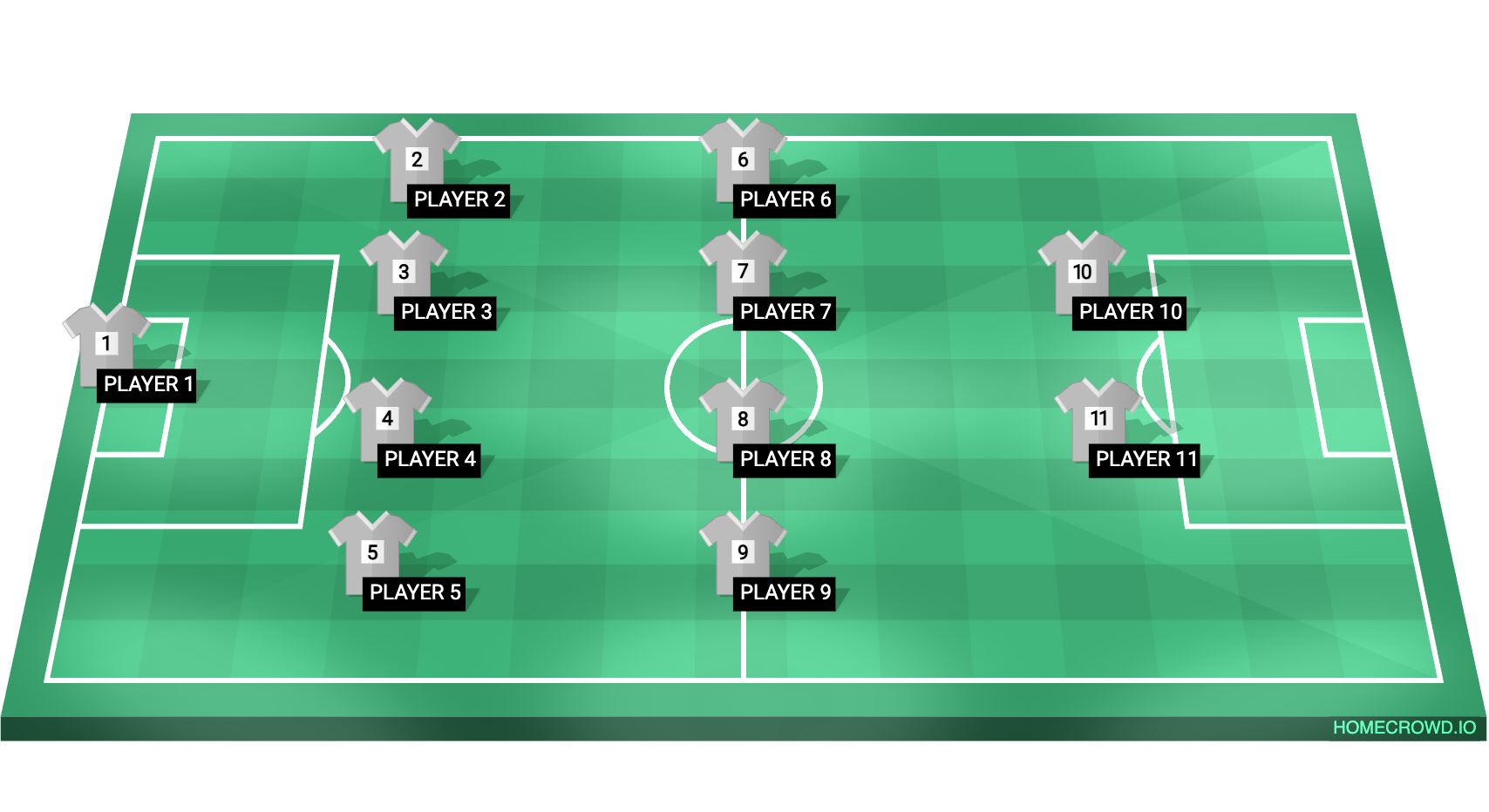 Football formation lineup player1