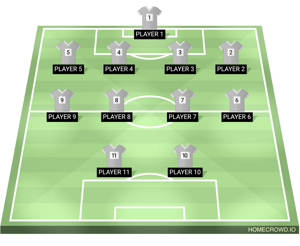 Football formation lineup Stichting