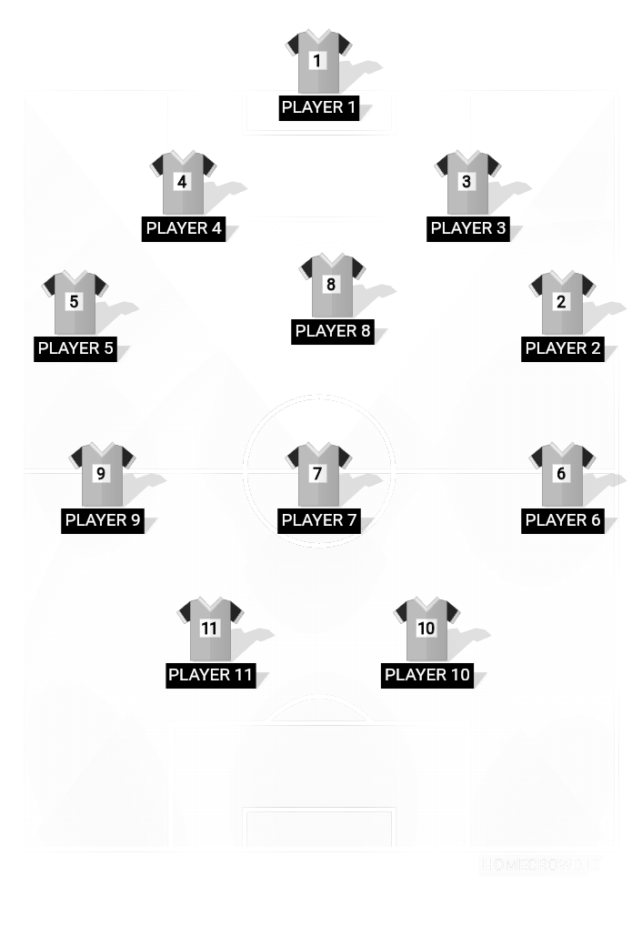 Football formation lineup Podar