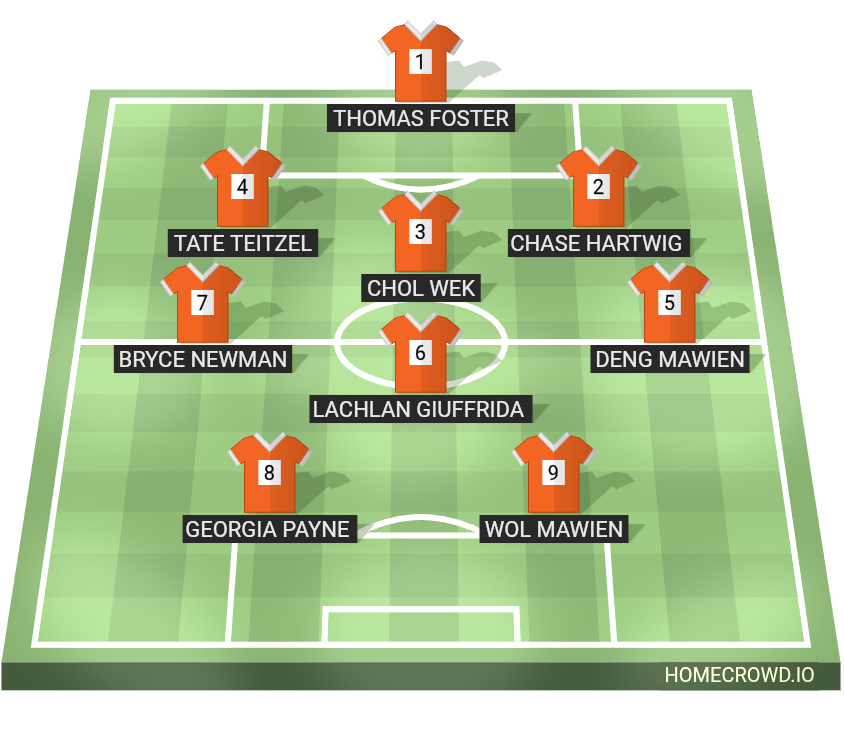 Football formation lineup Hawks Hazards