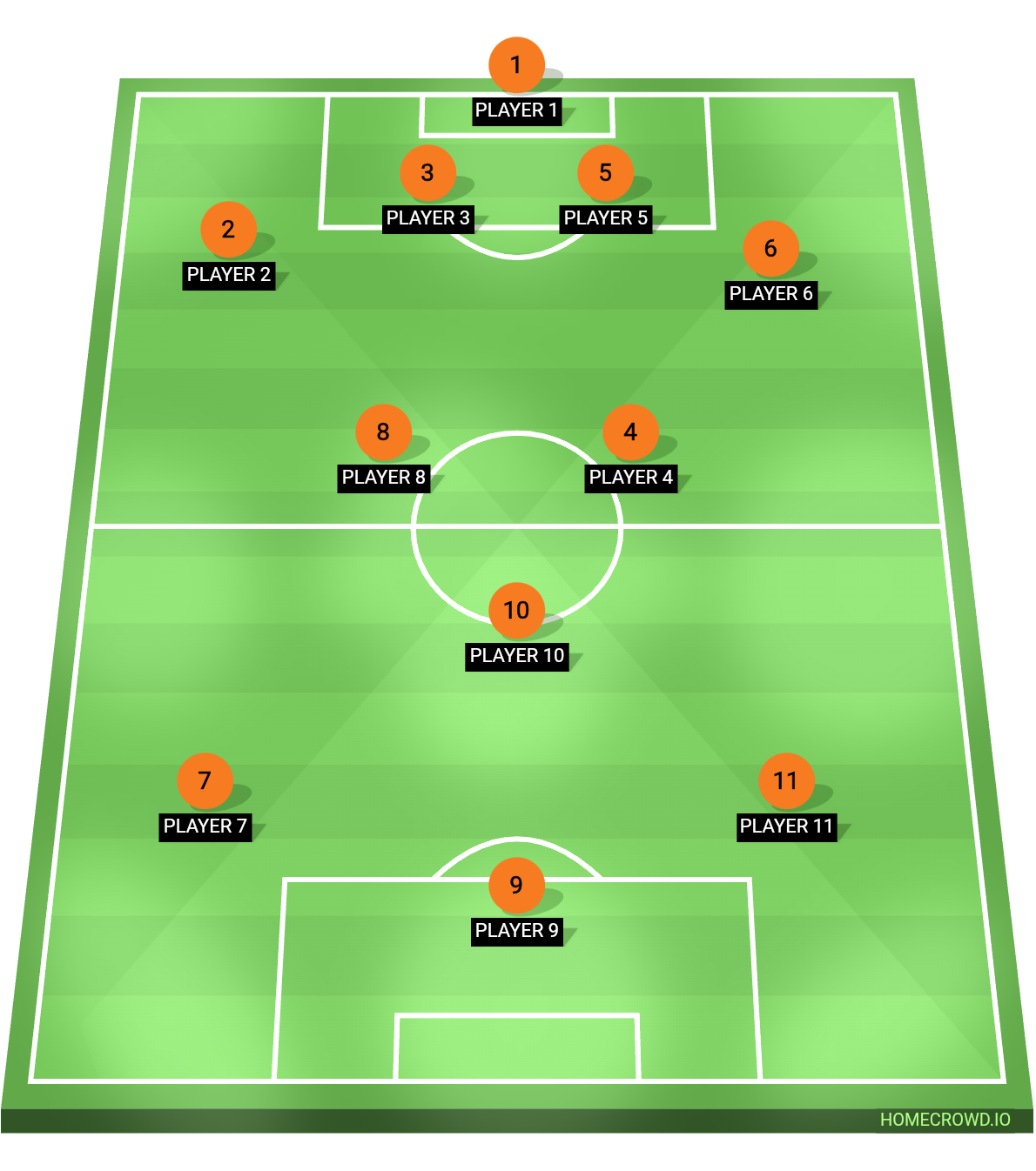 Football formation lineup bbp u18