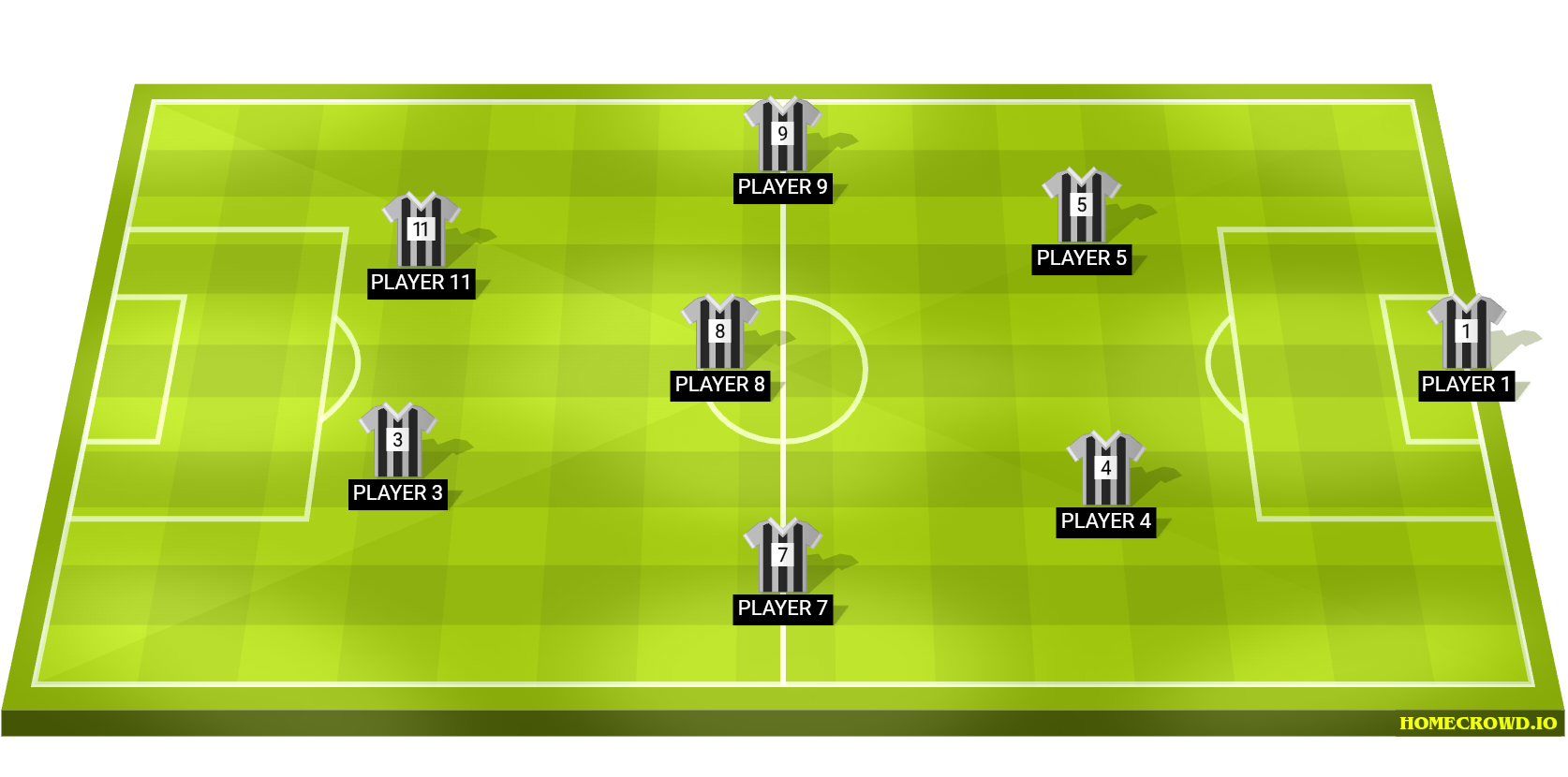 Football formation lineup ARGENTINA FAN TEAM