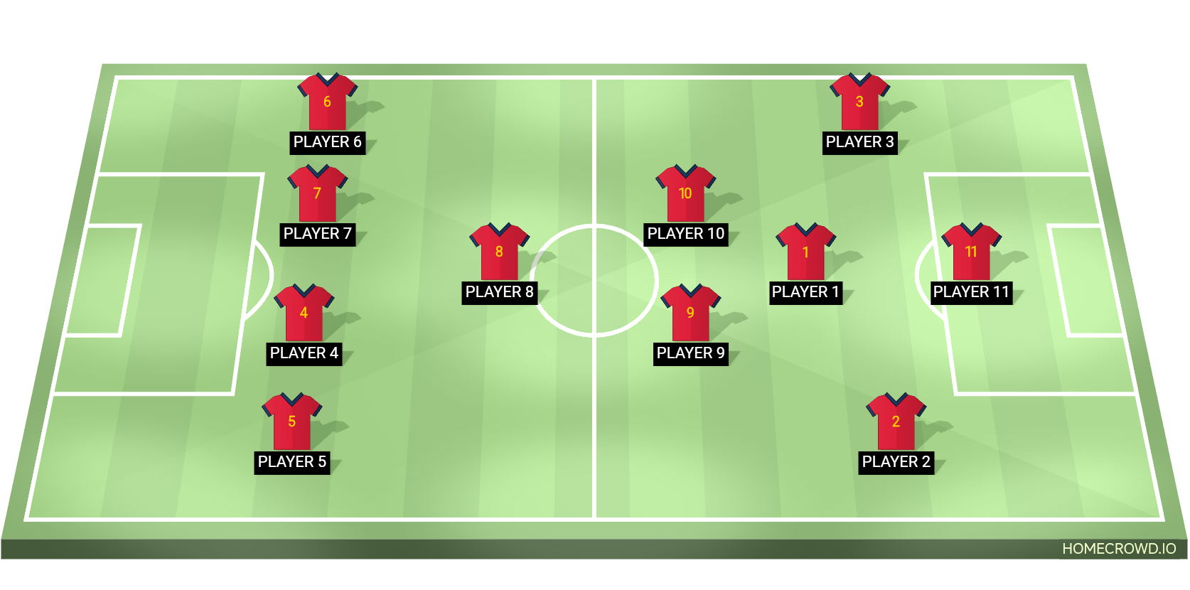 Football formation lineup Agtingta i españa