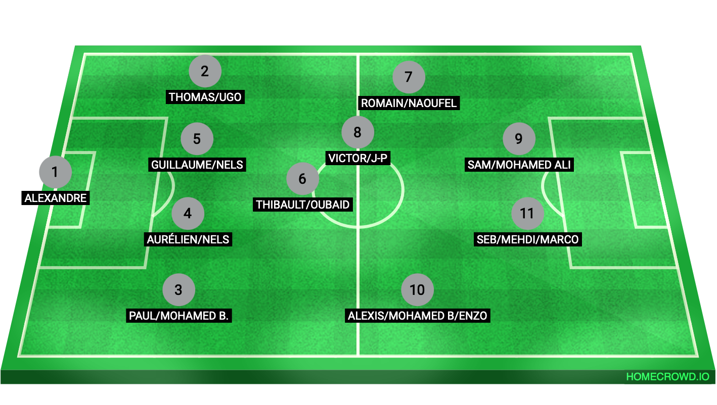 Football formation lineup ESS SARTROUVILLE