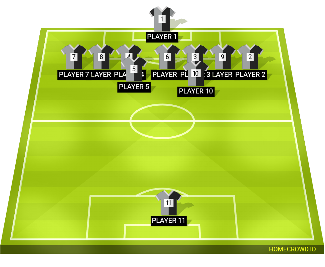 Football formation lineup AlphineA100