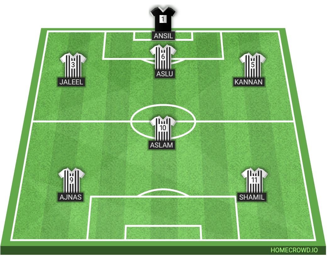 Football formation lineup New castle  4-4-2