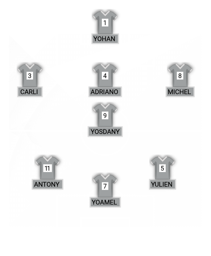 Football formation lineup 9no 1