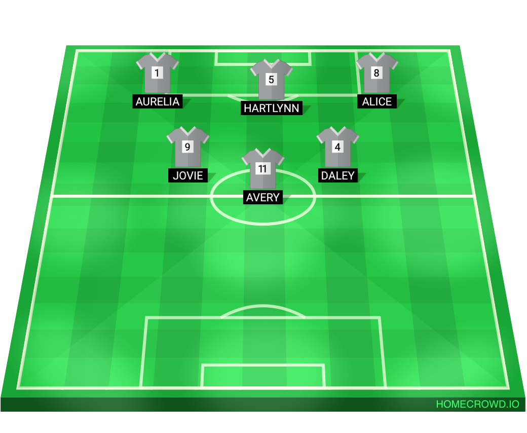Football formation lineup Teal tigers  4-4-2