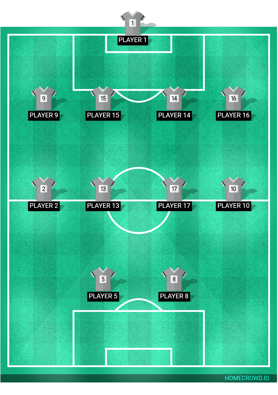Football formation lineup Voorwaarts Twello