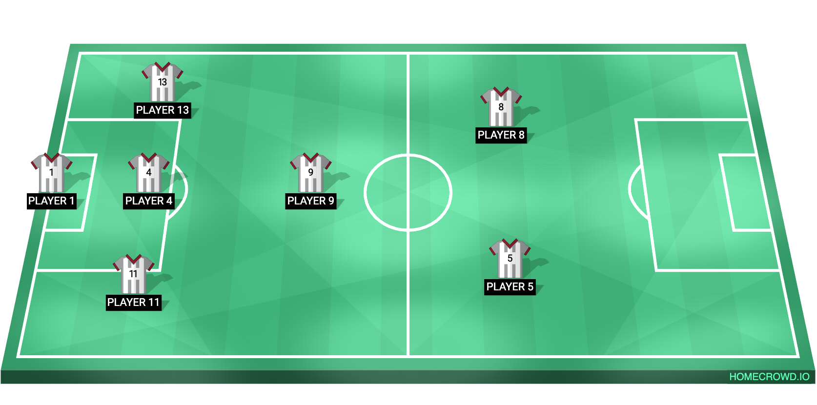 Football formation lineup Mubashir  4-4-2