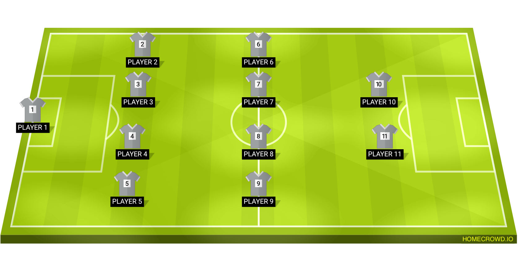 Football formation lineup Fc  4-4-2
