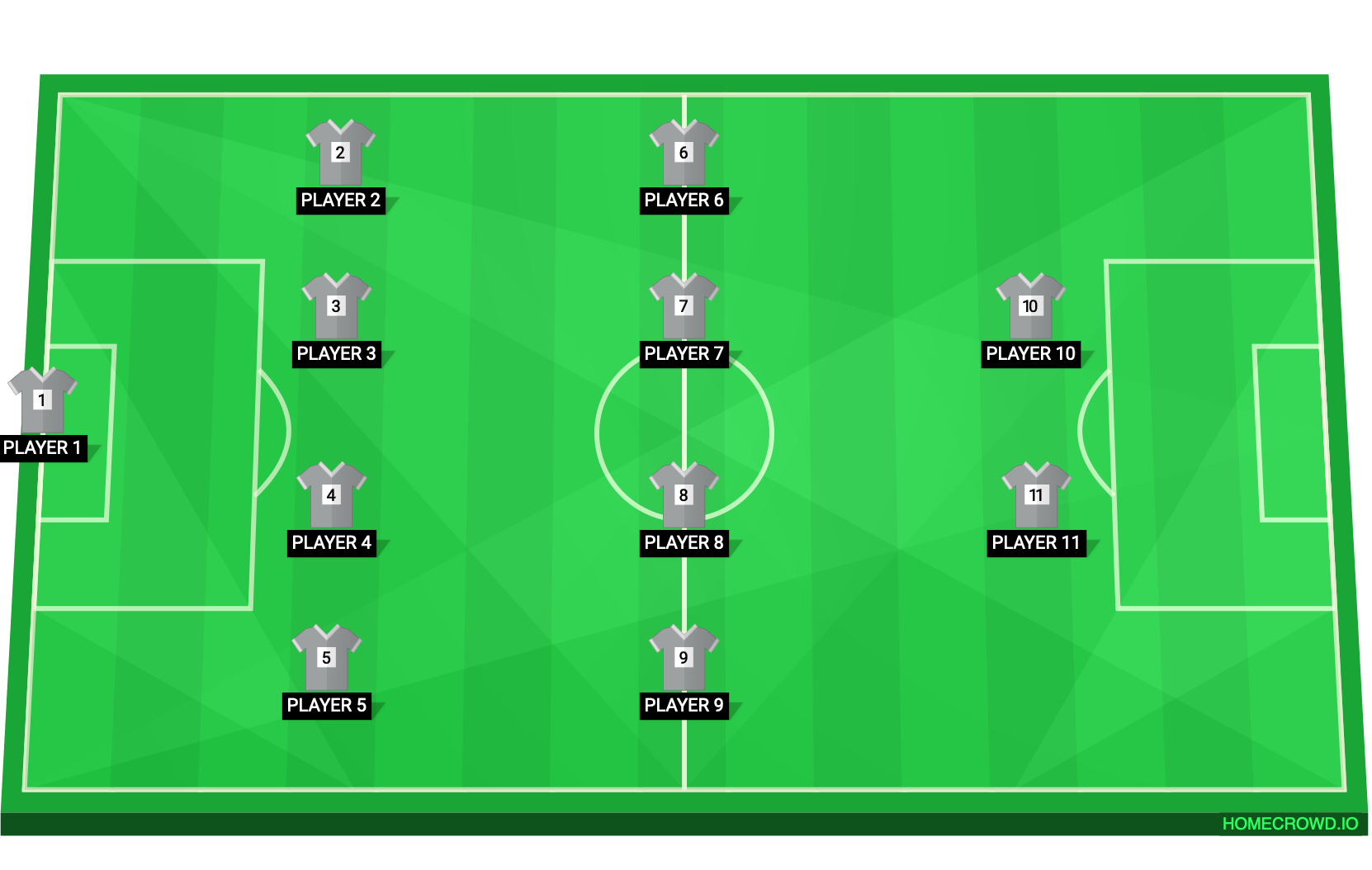 Football formation lineup JOC