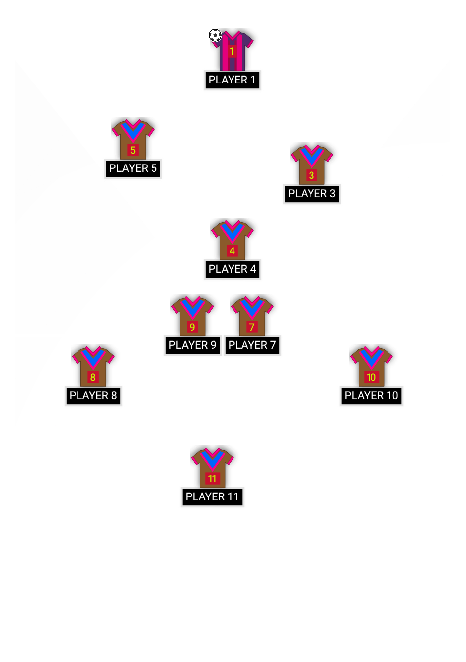 Football formation lineup Skapa fc Elinor FC 4-4-2