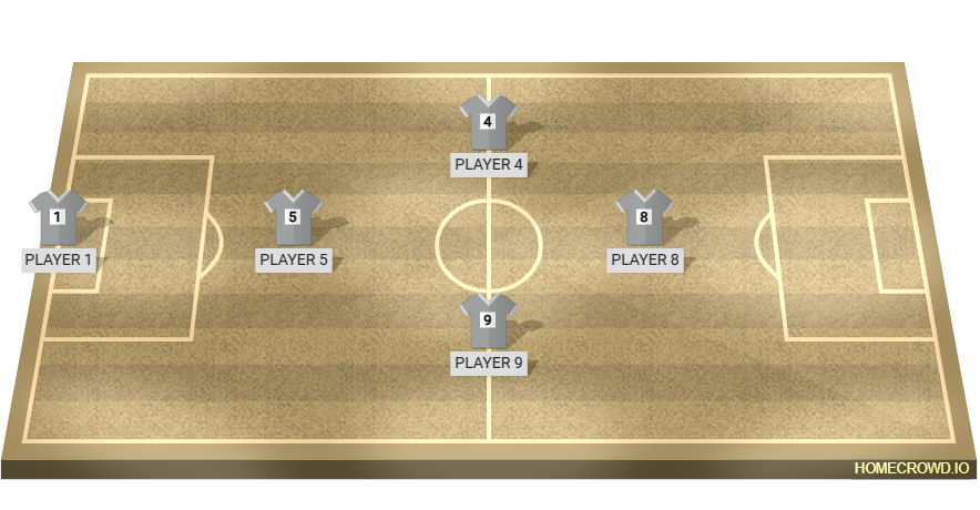Football formation lineup la 022  4-4-2