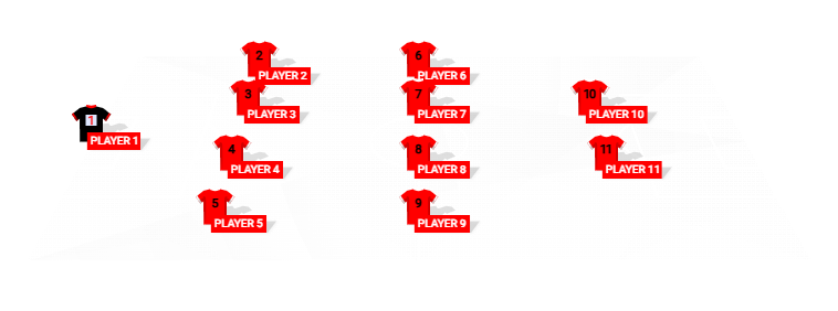 Football formation lineup CLUB DEPORTIVO GALTE  4-4-2