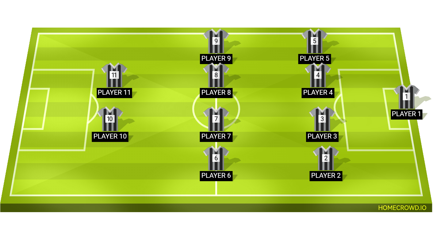 Football formation lineup Clément