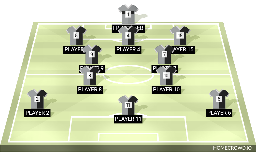 Football formation lineup Псж