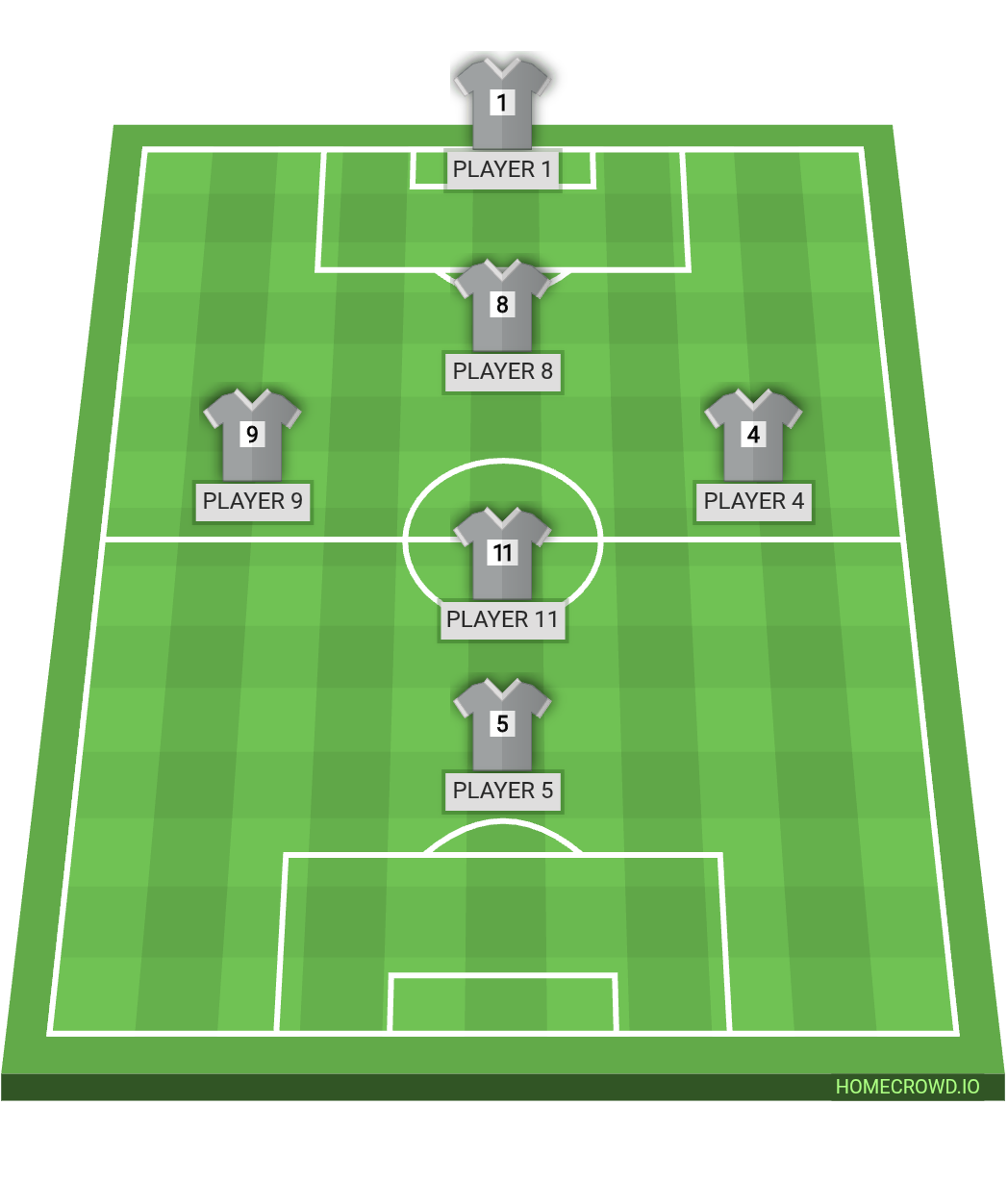 Football formation lineup Xairos
